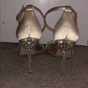 Badgley Mischeka Stiletto Strap Rhinestone Heels
